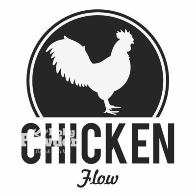 logo con pollo editable