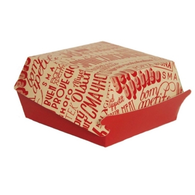 caja de papel para hamburguesa