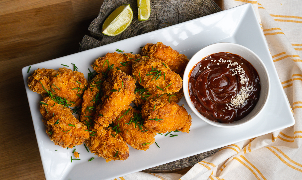 alitas de pollo con salsa