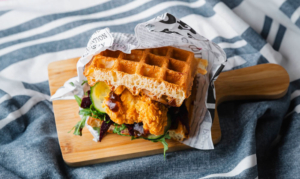 gofres salados con pollo gofres de pollo empanados