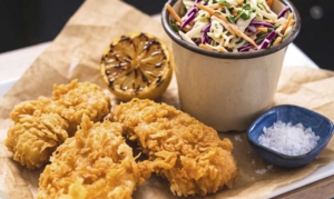 Empanado de nuggets de pescado con Holly Powder